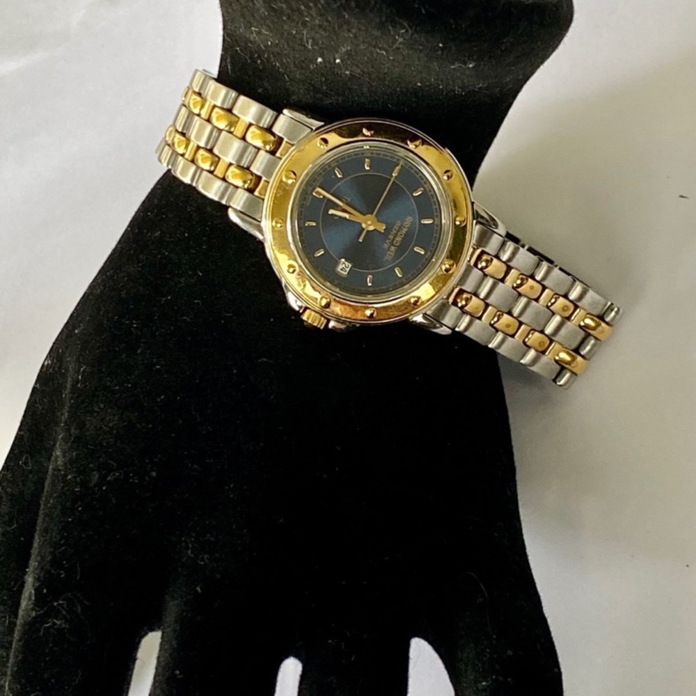 6.7” Wrist Raymond Weil Tango Ladies Watch Two Tone With Blue Dial (27 mm case)